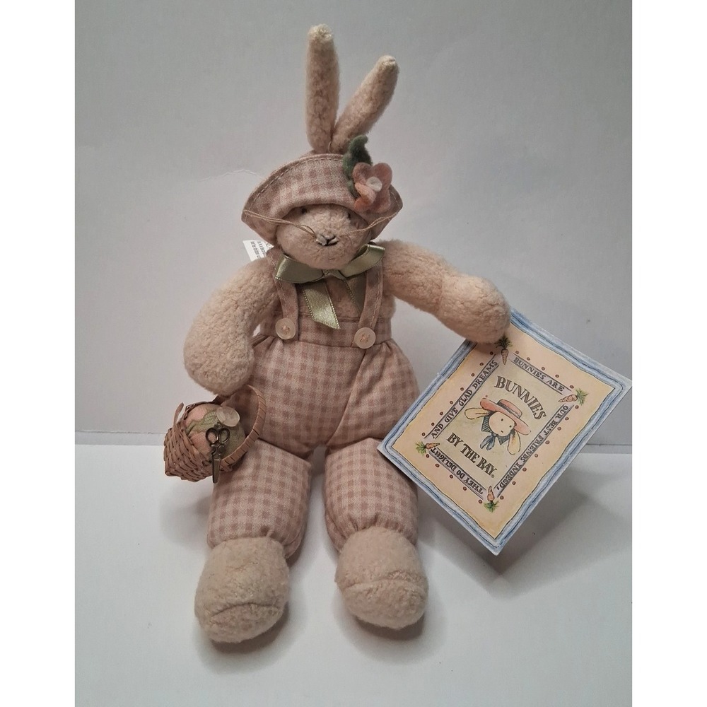 Vintage Bunnies By The Bay Sewing Rabbit Needle Plush Doll 9" with Tags Rare
